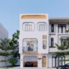 Thiết Kế Nhà Hiện Đại 3 Tầng Cửa Cong Kiểu Mới