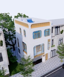 Thiết Kế Nhà Hiện Đại 3 Tầng Cửa Cong Kiểu Mới