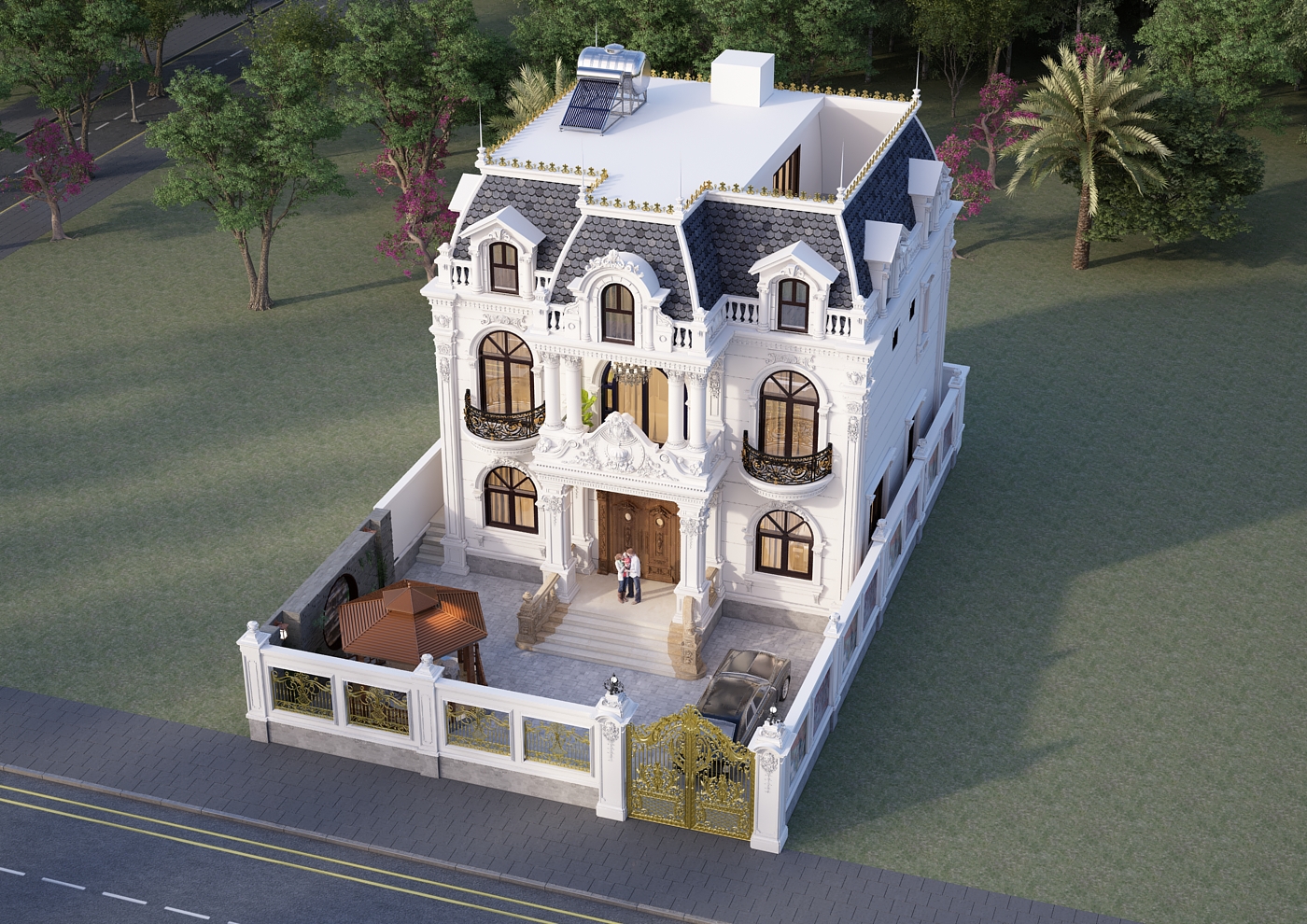 BIỆT THJE 3 TẦNG MÁI MANSARD
