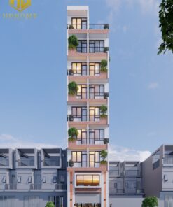 thiết kế chung cư mini 8 tầng hiện đại