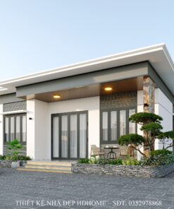 Ngôi nhà vườn 1 tầng hiện đại đẹp
