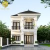 thiết kế nhà 2 tầng tân cổ điển mái Nhật